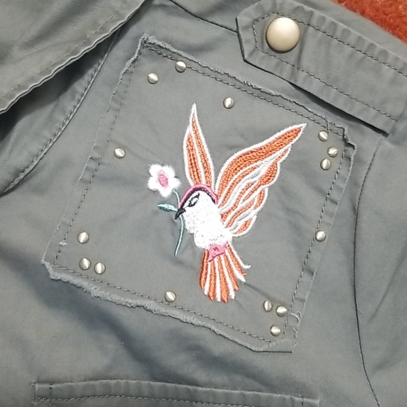 Charlotte Rouse Utility Jacket with Hummingbird - Picture 3 of 9